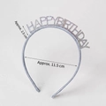 Silberner Happy Birthday Haarreif mit funkelnden Strasssteinen für Geburtstagsfeiern - Voll Strass Silber Buchstaben Haarreif