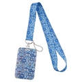 Blue Turkish evil eye lanyard and matching ID card holder set for students - YZ645-7 (Lanyard + Card Holder Set)