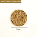 Handgefertigte Wanddeko und Tischset aus natürlichem Rattan, 20 cm Durchmesser - 20cm / Binsen-Spiral-Stil