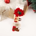 Weihnachts-Haarspangen-Set mit roten Samtschleifen, Rentiergeweihen und Pailletten auf Karte - Kleines Rentier Schnapparmband-Set