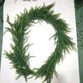 Detailed view of artificial Norfolk Pine wreath showing realistic PE pine needle textures - 【1.8m】Dense Fox Garland with Extended Branches