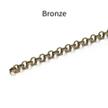 2 Meter bronzefarbene O-Gliederkette aus Metall für DIY Schmuckherstellung Zubehör - Breite 3,2 mm (2 Meter/Beutel) / Antike Bronze