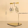 Goldener Windrad-Kerzenhalter mit Traumfänger und herzförmiger Spiegelbasis 18,5cm hoch - Traumfänger Stil 5 / Gold