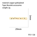 Detail view of a 29mm micro-pave star and moon gold pendant with dimension markings - Colorful Bar (P01138)