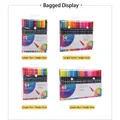 Dual-tip watercolor marker pen set in 12, 24, 36, and 48 colors with PVC storage bags - Black / 12-Color Set