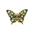 Dark Green Leaves Floral Butterfly