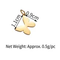 Pendentif papillon en or 18K poli dimensions 1,1cm x 0,9cm poids 0,5g pour bijoux DIY - Or-Papillon