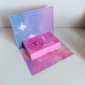 3D pop-up greeting card featuring a purple Starry River phonograph design for birthdays - Plain Style / Blue-Purple Night Sky Gramophone Card