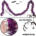 Ghirlanda di Halloween viola con paillettes a forma di fantasma argento da 2 metri - Circa 2m di lunghezza / Rosa Rosso Argento (Motivo Fantasma)