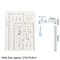 Industrial water pipe silicone mold for fondant cake decor with dimensions 12x9.2cm - Industrial Pipe 2# / Gray