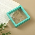 Orecchini a stella dorati presentati in una scatola per gioielli in pellicola PE - Tiffany Blu (scatola Sospesa); 9*9*2cm