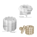 Moule en silicone pour bougies à bulles et boîtes de rangement avec dimensions - Boîte de Rangement Cylindrique à Bulles / Blanc