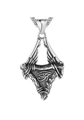 Vintage silver Horus Eye pendant necklace in stainless steel with antique finish - Steel Color (Without Chain) (C0303)