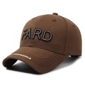 Brown baseball cap with FARD 3D embroidery and durable six-panel structure design - Adjustable / Coffee