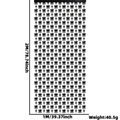 Schwarzer Lamellenvorhang mit Schleifen und Sternen für Party-Hintergrund, 1x2M - 1*2M / Schwarz