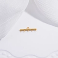 S925 sterling silver 5-bead balance beam tassel pendant in gold finish for DIY jewelry - 5-Bead Balance Beam / Gold