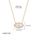 Detaillierte Maße der 18K Gold Evil Eye Halskette mit Zirkonia und Türkis Anhänger Details - Bergkristall