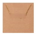 Detailed shot of 18k gold plated stainless steel Scorpio necklace on a kraft card - Gold-Scorpio