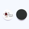 25mm glass fridge magnet featuring a cute snowman design with Let it snow text - Let It Snow Snowman