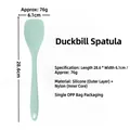 Spatola per insalata in silicone verde chiaro con anima in nylon, lunghezza 28,6 cm e peso 76 g - Spatola a Becco d'Anatra / Verde Solido