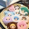 Yooki Cute Mix Pass collection featuring plush dolls in colorful hats inside a woven basket - Cute Pass (p-246) / Random One