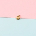 Close-up of golden flower-shaped stainless steel pendant tray for jewelry making - Gold Color Single Loop (Flower)