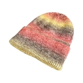 Berretto in maglia spessa con motivo tie-dye sfumato nei colori giallo, grigio e rosa - Sfumatura Giallo Caffè