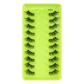 10 pairs of YK314 natural thick half eyelashes on a fluorescent green tray for women - Segmented Thick Style (YK314)