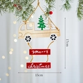 Wooden Christmas truck ornament with Merry Christmas signs and festive pine tree detail - Christmas Truck