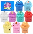 9-pack scented fluffy slime kit for kids with cute charms and blue gift box - 9 Colors Set (50ml*9)