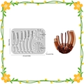 DIY silicone mold for bird nest hair clips with various sizes and brown resin samples - Minimalist Style Candle Holder Set