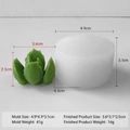 Cactus succulent silicone mold with detailed dimensions for DIY resin candle making - Cactus J-0690