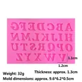 Pink silicone alphabet mold for baking with 26 letters A-Z for cake decoration - Uppercase Letters