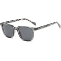 Gafas de sol cuadradas con montura efecto mármol gris y lentes oscuras chic - Marco con patrón de mármol / Gris a Rayas