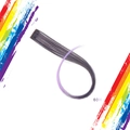 Single piece straight hair extension variant in black grey to light purple gradient - Black Grey to Light Purple Gradient (60H)
