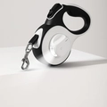Guinzaglio retrattile 8m per cani con luce LED e impugnatura ergonomica bianca e nera - 3M / Bianco