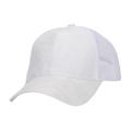 White ponytail baseball cap with light grey camo pattern and breathable mesh back - One Size / White