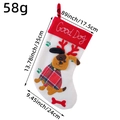 Calza natalizia con ricamo Good Dog e ciondolo cane di peluche, misura 35cm - Cane con Corna (M2-35)