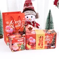 Red Christmas bouncing gift box set with festive Santa Claus and tree patterns - Style B / 6 Jumping Boxes / Red