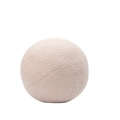 Pink round ball plush pillow in teddy fleece texture for stylish sofa decoration - 30*30cm/0.43kg / Maltesers Milk Tea