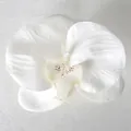 Testa di orchidea artificiale bianca con venature naturali per accessori fai da te - Pellicola 3D Bianco Puro (Grande)