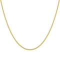 Elegante collar de cadena Rolo bañada en oro de acero inoxidable con eslabones redondos - Oro - Cadena Rolo