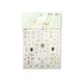 Pegatinas para uñas 3D TOMONI MS628 estilo marino con estrellas de mar doradas y conchas - Relieve de Cristal / Estilo Océano Dorado (MS628)