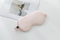 Pale pink 22 momme mulberry silk sleep mask with elastic strap for light blocking - Lotus Pink
