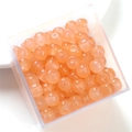8x6mm orange jade-like barrel beads in a transparent plastic box for DIY jewelry - Orange Apple Bead
