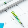 DIY beadable ballpoint pen featuring a creative UV metallic gradient in colorful finish - Macaron Grass Green Gradient