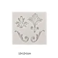 Europäische Relief Akanthusblatt Silikonform für Fondant und Schokolade 13x12cm - Nr.2-Grau