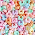 Macro shot of colorful resin letter charms for DIY crafts and phone case decorations - Letter W (Random Mixed One) / Small