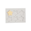 6-cavity star shaped silicone fondant mold for DIY sugarcraft and cookie decorating - Star / Gray