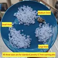 Set di chiusure per orecchini in silicone trasparente da 4mm 5mm 6mm per gioielli DIY - Chiusura a Proiettile Orecchino 5*6mm / Trasparente